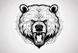 Angry Black Bear tattoo idea