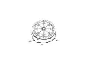 Stone sundial on the ground tattoo idea
