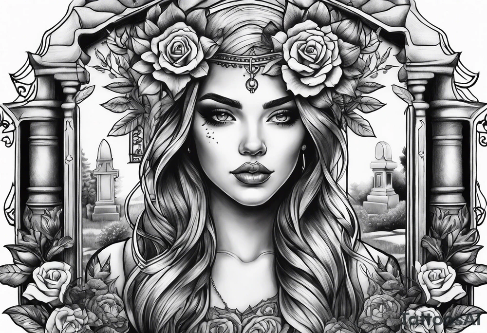 Cemetery tattoo idea