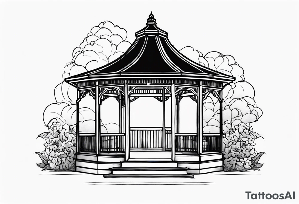 Dark gazebo tattoo idea
