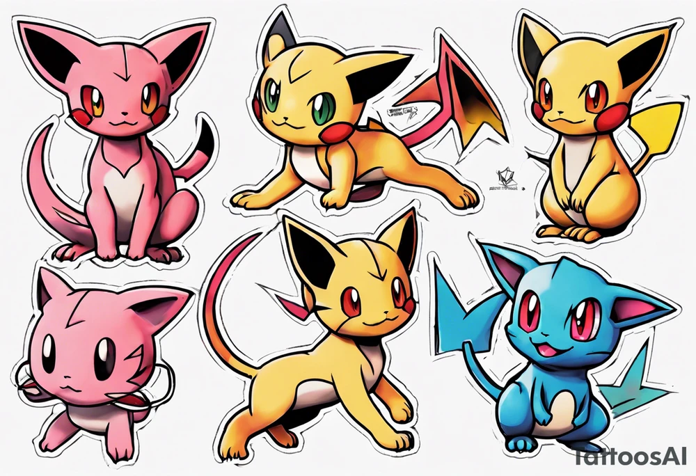Pokemon Mew tattoo idea