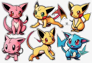 Pokemon Mew tattoo idea