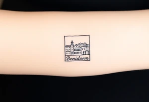 A postage stamp of Benidorm tattoo idea