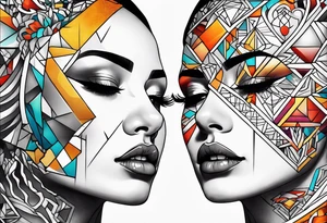 2 Puzzle pieces tattoo idea