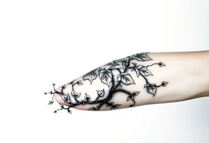 devils ivy vine throughout the whole arm tattoo idea