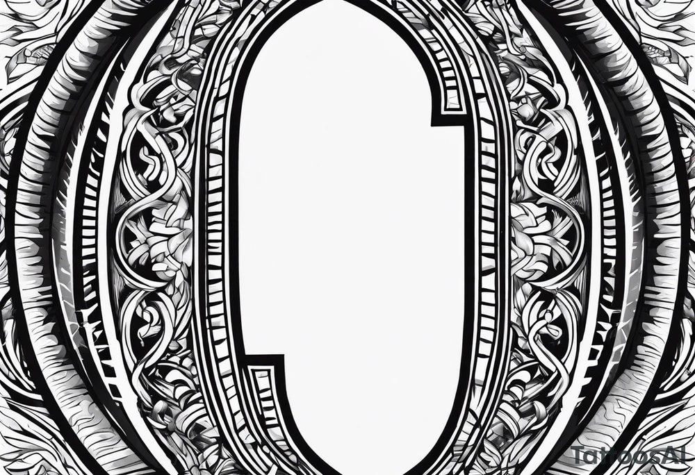 Horseshoe tire track tattoo idea