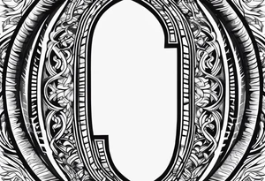Horseshoe tire track tattoo idea