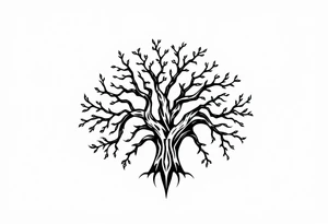 Laurel oak with Spanish moss in a cemetery tattoo idea