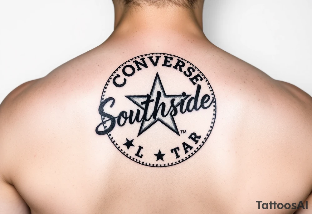 converse all-star logo with it saying Southside all star inside tattoo idea
