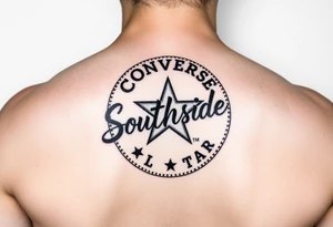 converse all-star logo with it saying Southside all star inside tattoo idea