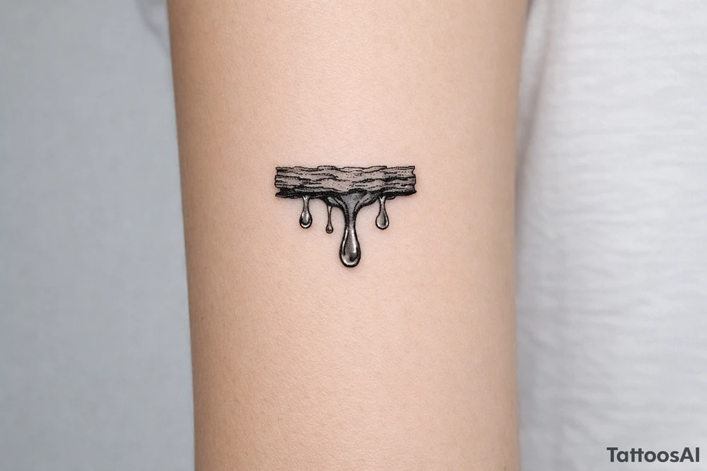 tree sap dripping from bark tattoo tattoo idea