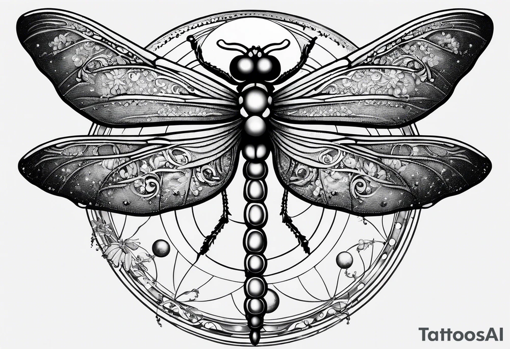 Moon phases with small dragonfly vertical tattoo idea Moon phases with small dragonfly vertical tattoo idea