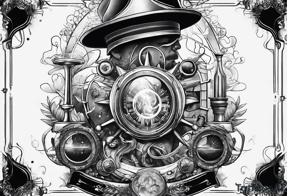 science themed tattoo tattoo idea