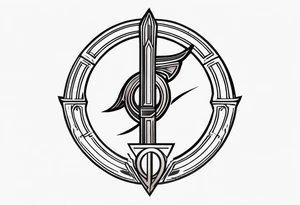 Ancient spartan in a trinity symbol tattoo idea