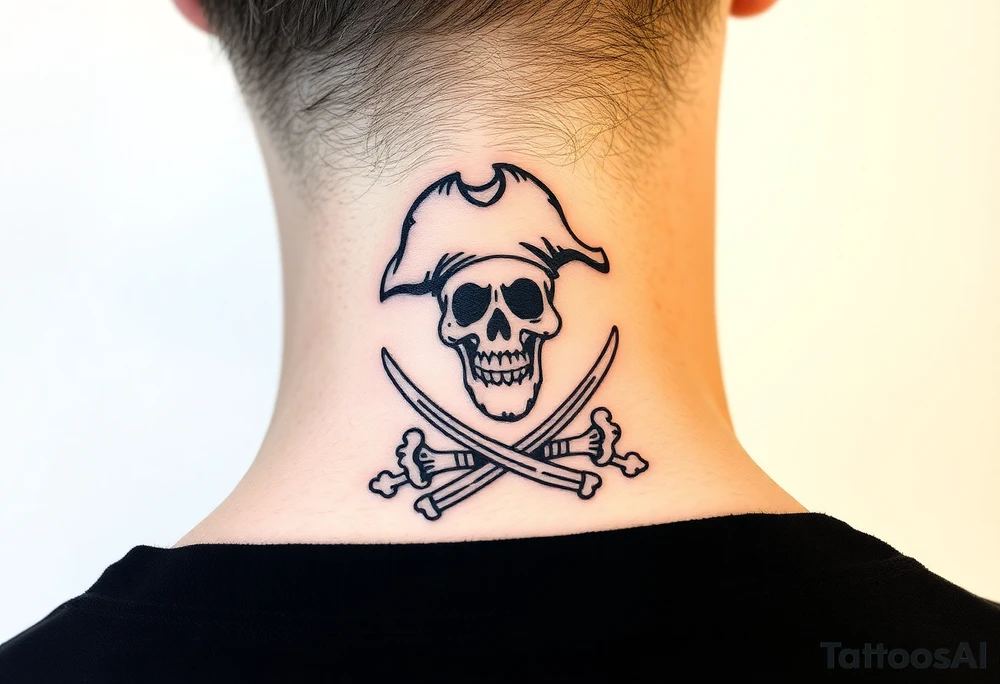 Blackbeards Jolly Roger tattoo idea