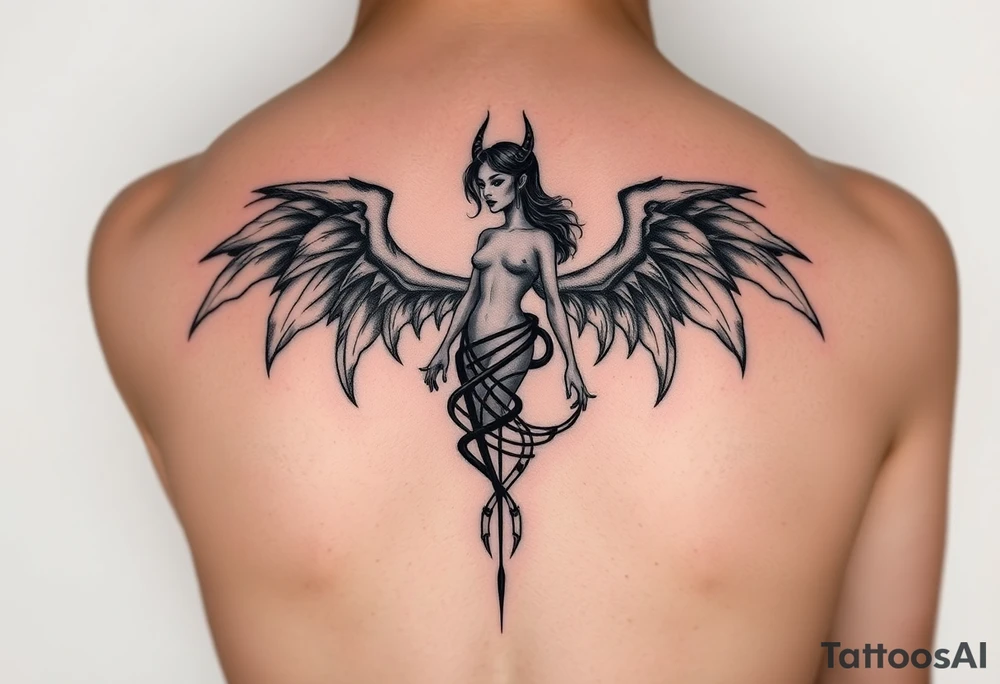 lilith symbol of female power
minimalist
abstract 
on thigh tattoo idea