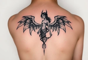 lilith symbol of female power
minimalist
abstract 
on thigh tattoo idea