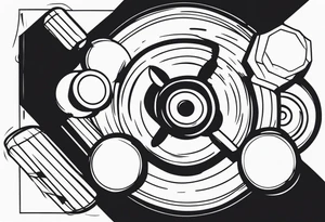 dumbell tattoo idea