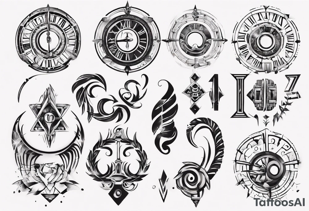 roman number tattoo idea