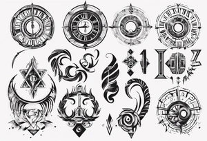 roman number tattoo idea