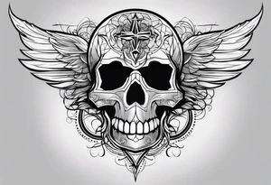 Lightning coming from cross tattoo idea