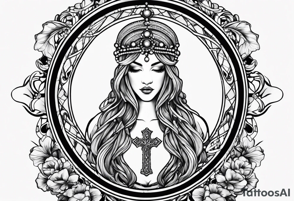 Aquarius, rosary tattoo idea