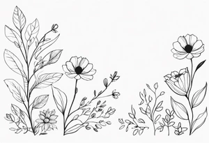 Delicate flowers that symbolise strength, growth and healing. Going to boarder an existing tattoo. tattoo idea