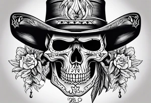 cowboy skull tattoo idea