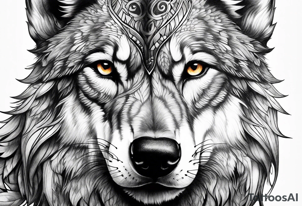Wolf chimera tattoo idea