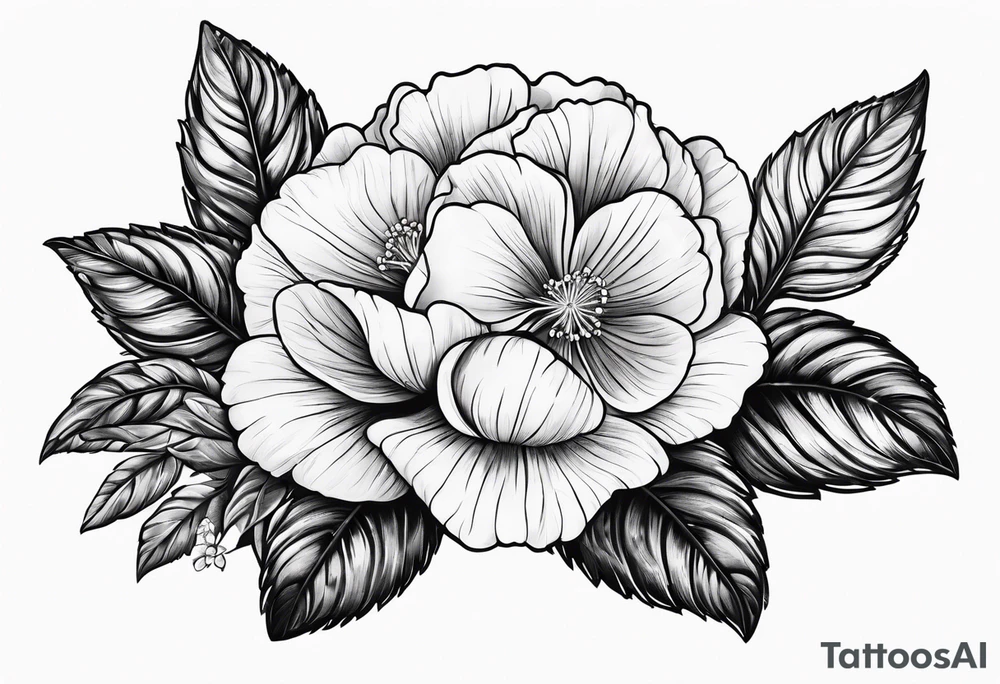 Primrose with heart tattoo idea