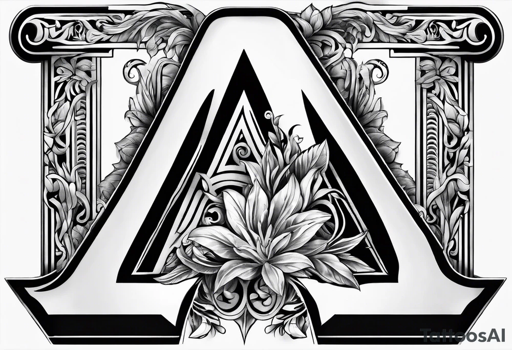 A greek letter - large delta tattoo idea