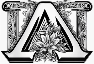 A greek letter - large delta tattoo idea