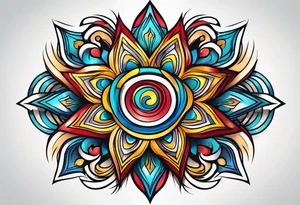 Swirly star tattoo idea