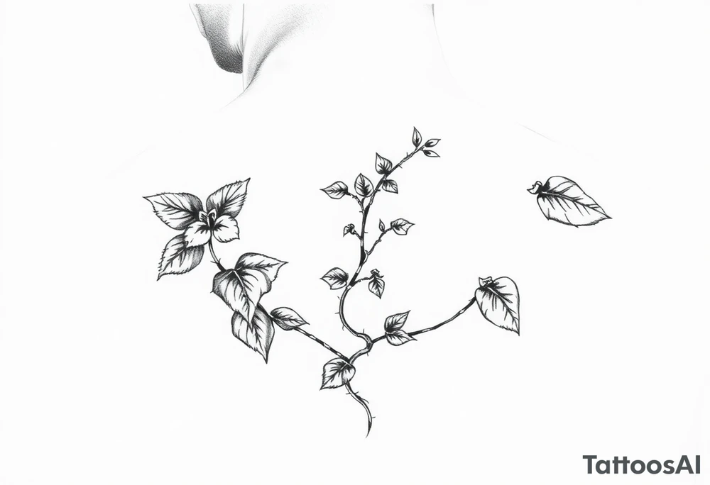 Poison ivy comis style sketch tattoo tattoo idea