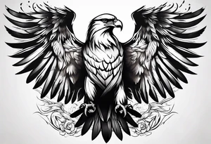 Dove and Eagle circling tattoo idea