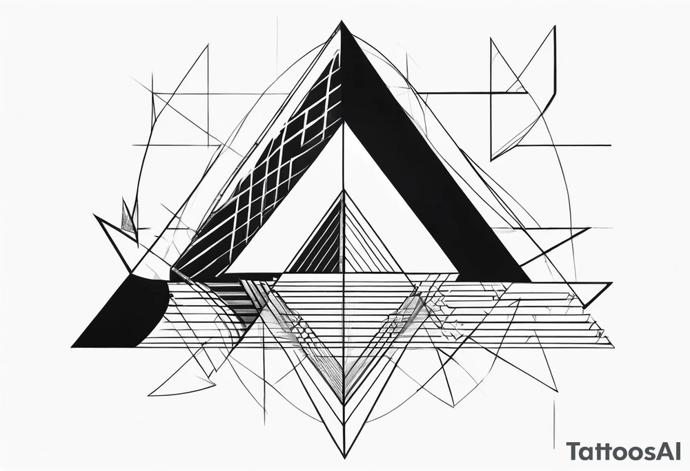 Fractal auto similar triangles tattoo idea