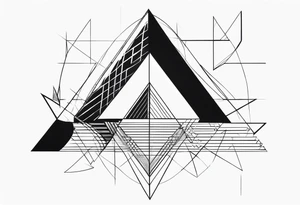 Fractal auto similar triangles tattoo idea
