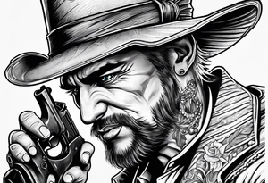 Grimlin with gun tattoo idea