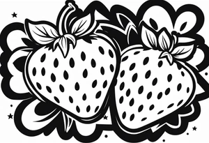 Strawberry tattoo idea