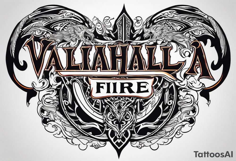 Valhalla fire tattoo idea