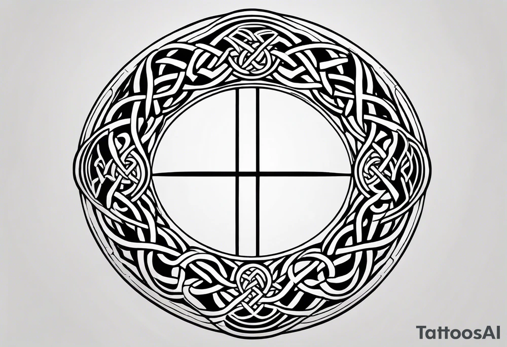 Celtic knotwork style ouroboros tattoo idea