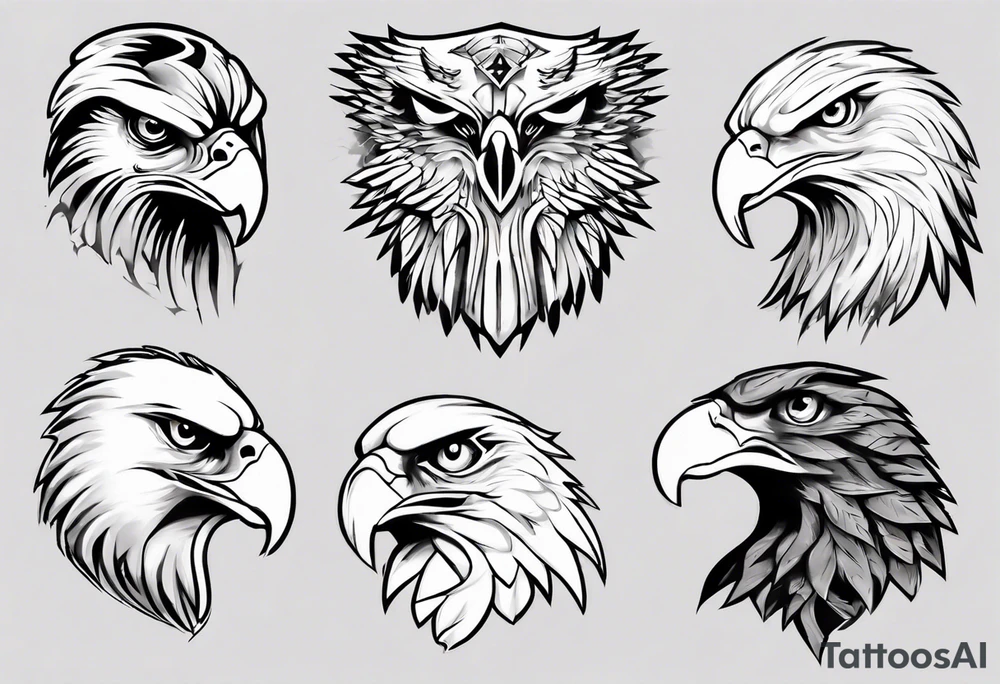 A white hawk as a warrior tattoo idea