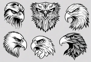A white hawk as a warrior tattoo idea