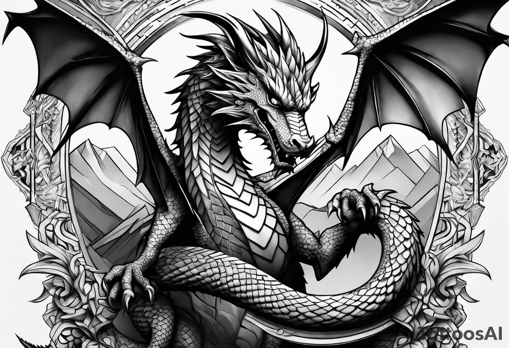 Valhalla dragon tattoo idea