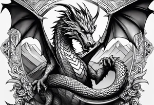 Valhalla dragon tattoo idea