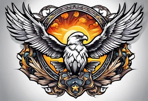 a halo over wings tattoo idea
