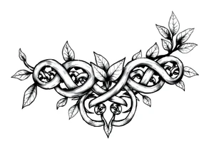 Celtic band tattoo that incorporates nature tattoo idea