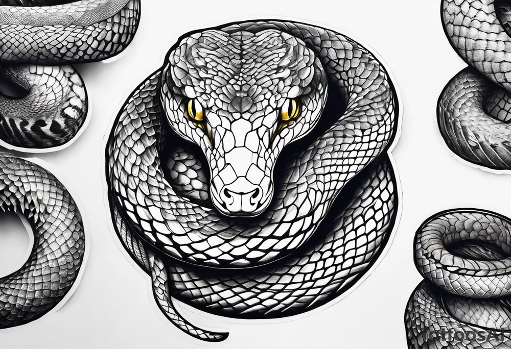 Snake cut into pieces tattoo idea