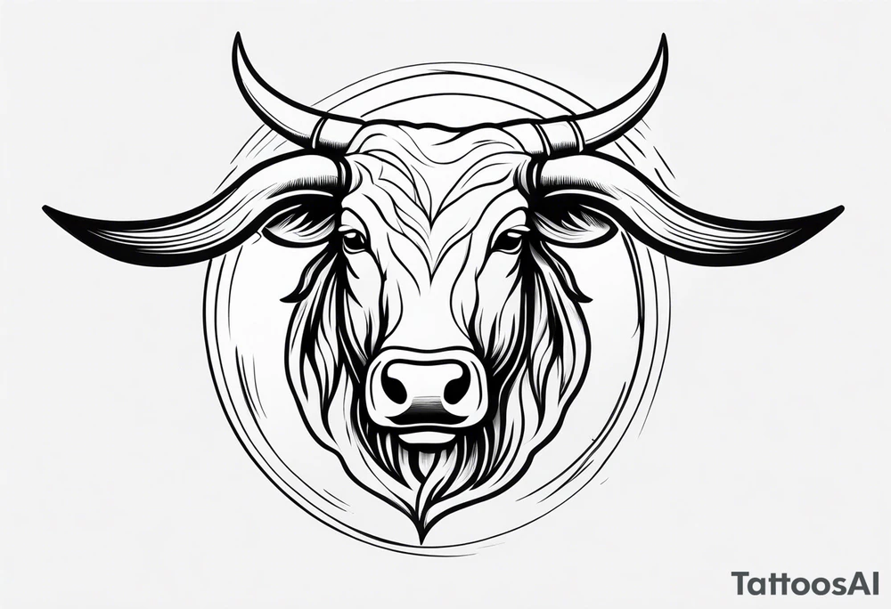 hands grabbing bull horns tattoo idea