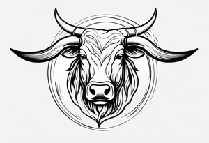 hands grabbing bull horns tattoo idea